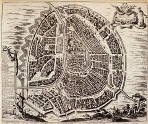 Mapa města Moskvy v 17. století. od Unknown artist