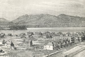 Město Vancouver, rytina, Kanada od Unknown artist