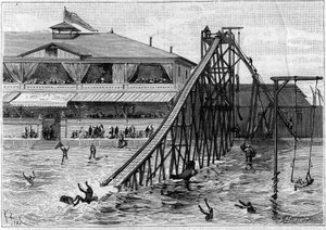 Dráha v Bridgeport, Connecticut, USA. v „La Nature. Přehled věd a jejich aplikací v umění a průmyslu.“ 1888 od Unknown artist
