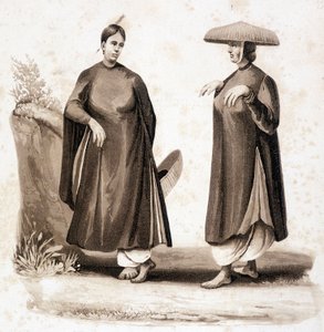 Cohinchinské ženy. Vietnam v. 1850. od Unknown artist