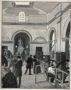 Mincovní dílna v Monnaie de Paris. Rytina z roku 1885 v „Les arts et professions illustrés““ od Adolphe BITARDA. od Unknown artist