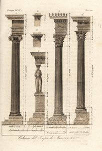 Sloupce z chrámu Minerva, Atény od Unknown artist