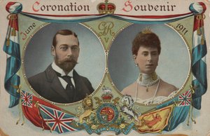 Korunovační suvenýr, král Jiří V. od Unknown Artist