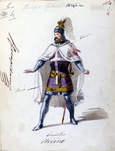 Kostým pro operu „I Lombardi“ nebo „Les Lombards à la première Crusade““ složil Giuseppe Verdi (1813 - 1901) v roce 1843. Anonymní kresba akvarelem. Postava Alvina pro představení v milánské Scale. od Unknown artist