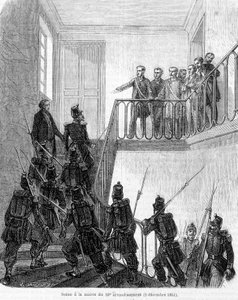Státní převrat: zatčení poslanců na radnici 10. pařížského obvodu dne 2. prosince 1851. od Unknown artist