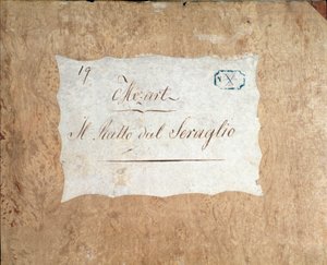 Obálka partitury pro Únos ze seraglia, Mozartova opera, verze Lichtenthal (1838) od Unknown artist