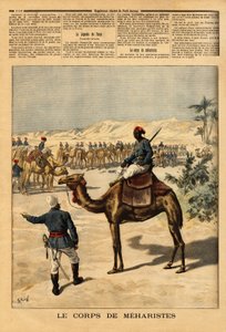 Vytvoření speciálního sboru meharistů pro francouzské dobývání Súdánu za účelem boje proti Tuaregům. Meharis, dokáže zůstat týden bez jídla, jít klusem rychlostí cválajícího koně, může ujet více než 100 kilometrů denně a jsou od Unknown artist