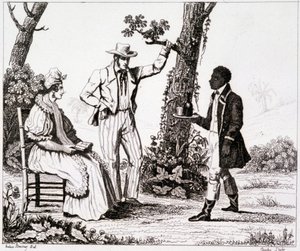 Kreol z Martiniku (černý sluha a pár bílých) - v „“malebné Francii“, T.III od Unknown artist