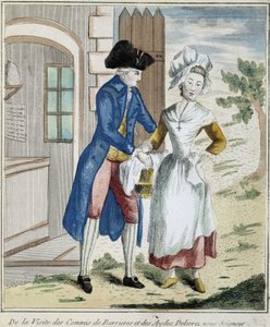 Clo: bariérová daň - karikatura kolem roku 1800 od Unknown artist