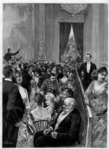 Taneční sál posledního plesu pořádaného prezidentem republiky Julesem Grévym (1807-1891) v Palais de l