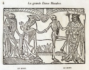 Dance macabre - rytina od Unknown artist
