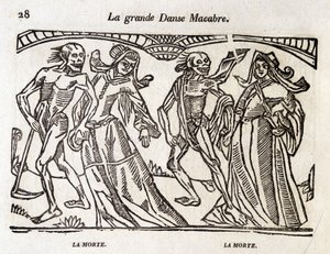 Dance macabre - rytina od Unknown artist