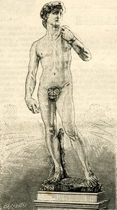 David, Michelangelo Buonarroti (1475-1564), Piazza della Signoria, Florencie, Toskánsko, Itálie od Unknown Artist