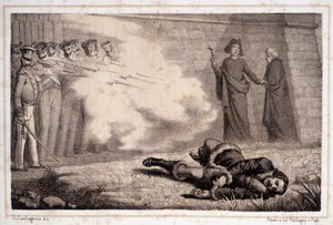 Smrt Murata (1767 - 1815) - v "" Historie Itálie "" od Unknown artist