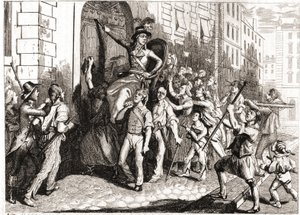 Zničení budov Lyonu během francouzské revoluce. od Unknown artist