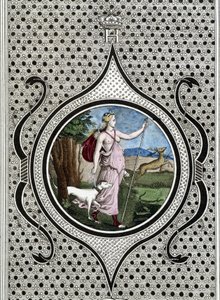 Diane (Artemis) lovkyně. 19. století rytina od Unknown artist