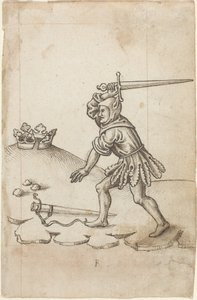 Nezlomte korunu [fol. 43 recto], asi 1512-1515 (pero a černý inkoust na křídovém papíře) od Unknown Artist
