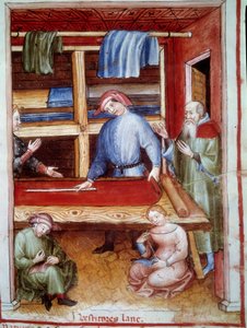 Drapier shop Illuminure z oboru lékařství a dietetiky „“Tacuinum sanitatis““ od Unknown artist