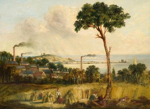 Dundee z Balgay Hill, kolem roku 1824 (olej na palubě) od Unknown artist