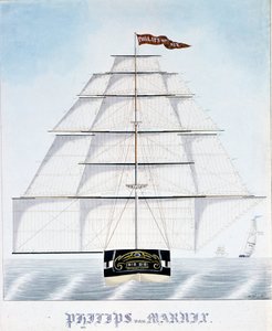 Holandský klipr Philip van Marnix vybavuje doplňkový prodej Ilustrace W. Naujoks. 19. století od Unknown artist