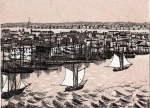 East River a New York ve Spojených státech v „Svět ilustruje 168 pohledů““ Nedatováno (konec 19. století) od Unknown artist