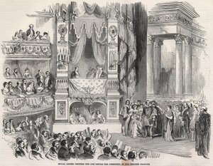 Elisabeth Rachel Felix, známá jako Mademoiselle Rachel (1821-1858), francouzská Tragedienne, před Napoleonem III. v Theater Francais v roce 1852 - V předvečer vyhlášení Druhého císařství prohlásila Rachel v Theater Francais dne 22. října 1852 za od Unknown artist
