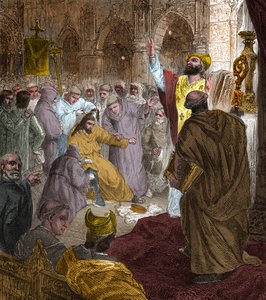 Konec dynastie Merovejců, 751: sesazení krále Childerika III. (714-754) Pepinem Briefem (714-768). od Unknown artist