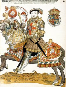 Anglický král Jindřich VIII zobrazený na koni, umělec neznámý, Riijksmueum, Amsterdam od Unknown artist