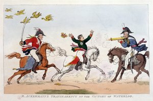 Anglický kreslený film o Napoleonovi I. - v Napoleonovi I., karikatury, sbírka figurín. 1814 - 1815. B.H.V.P. od Unknown artist