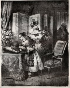 Rytina 19. století pro román Madame Cottin (Sophie Cottin Rostand) (1770-1807) „“Malvína““ - Soukromá sbírka od Unknown artist