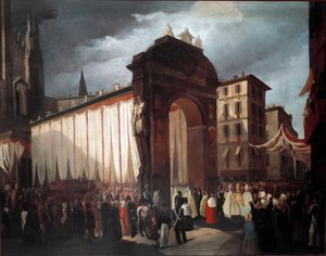 Nástup nového milánského arcibiskupa 5. prosince 1847 (malba od Unknown artist