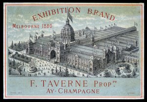 Výstava značek v Melbourne 1880: F. Taverne Champagne. od Unknown artist