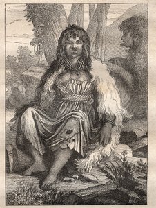 Expedice kolem světa (1785-1788) Jeana Francoise Galaupa de La Perouse (1741-1788): typy žen z francouzského přístavu (Aljaška) - ilustrace převzata z „“Les Grands Mariners du 18th century““ od Unknown artist