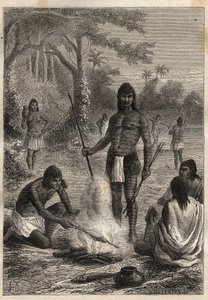 Expedice do Ameriky (1799-1804) Alexandra von Humboldta (1769-1859) a Aime Bonpland (1773-1858): Indiáni Omaguas (Amazonia, Peru) - ilustrace z „Velkých námořníků 18. století“ od Unknown artist
