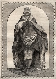 Expedice do nitra zemí Jižní Afriky (1775) Anderse Sparrmana (1748-1820): hottentote (žena Khoikhoi) - ilustrace převzata z „“Velkých námořníků 18. století““ od Unknown artist