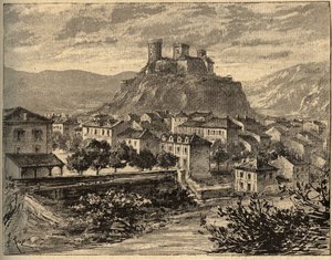 Foix - Ariege - Occitanie - rytina v “” PATRIE” - PECTUREQUIREQUE POPIS FRANCIE V 6 SVAZTECH LUCIEN HUARD - konec 19. stol. od Unknown artist