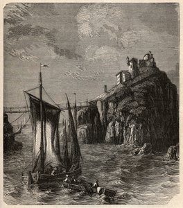 Fort de Bertheaume - Plougonvelin - Finistere - rytina “” PATRIE”” - PECTURESSE POPIS FRANCIE V 6 SVAZTECH LUCIEN HUARD - konec 19. stol. od Unknown artist