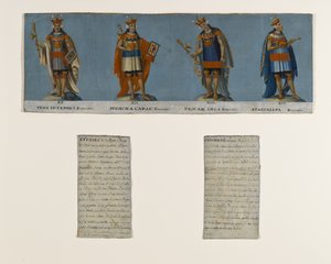 Čtyři králové Inků: Tupac Yupanqui, Huayna Capac, Huascar Inca, Atahuallpa, počátek 19. století od Unknown