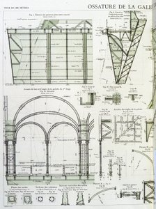 Rám galerie v prvním patře Eiffelovy věže - průmyslový design od Unknown artist