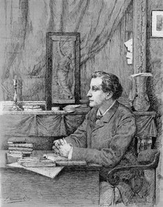 François Coppée (1842-1908), francouzský básník a dramatik. Kresba M.F. Desmoulins.1885. od Unknown artist