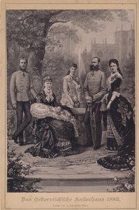 František Josef I. a Alžběta Rakouská a jejich císařská rodina od Unknown artist