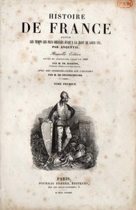 Frontispis „Historie Francie“ od Anquetila. 1838. od Unknown artist