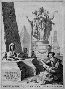 Frontispice „Mensae Isiaca“ (což dává význam posvátných obřadů mezi Egypťany) od Unknown artist