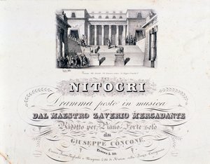 Frontispice of Nitocri, dílo Mercadante od Unknown artist