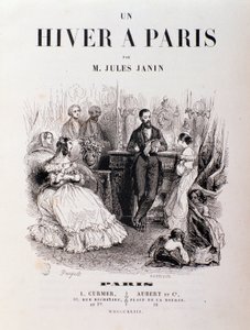 Frontispis „Un hiver à Paris““ od Julese Janina, Pařížané se setkali v salonku během recepce. 1843 Soukromá sbírka od Unknown artist