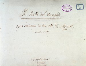 Frontispis pro Únos ze seraglia, opera od Mozarta, verze Lichtenthal (1838) od Unknown artist