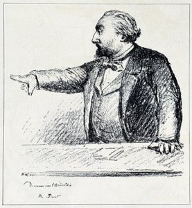 Gambetta přednáší svůj projev o Amnestyi. od Unknown artist
