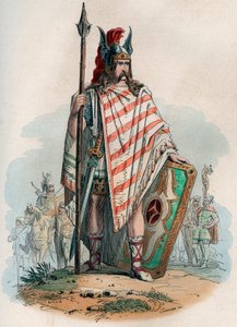 Germain šéf (němečtí barbaři). Rytina z roku 1868 v „Histoire de Belgique od primitivních dob do konce vlády Leopolda I.““ od Theodora Justeho (1818-1888). Soukromá sbírka. od Unknown artist