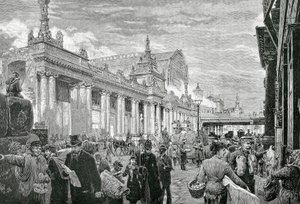 Německá říše nebo Druhá říše (1871-1918): Socialistická demonstrace na berlínském rynku, 25. února od Unknown artist