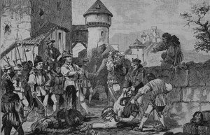 Německá selská válka (1524-1526): Po vylodění na hradě Maichau. od Unknown artist